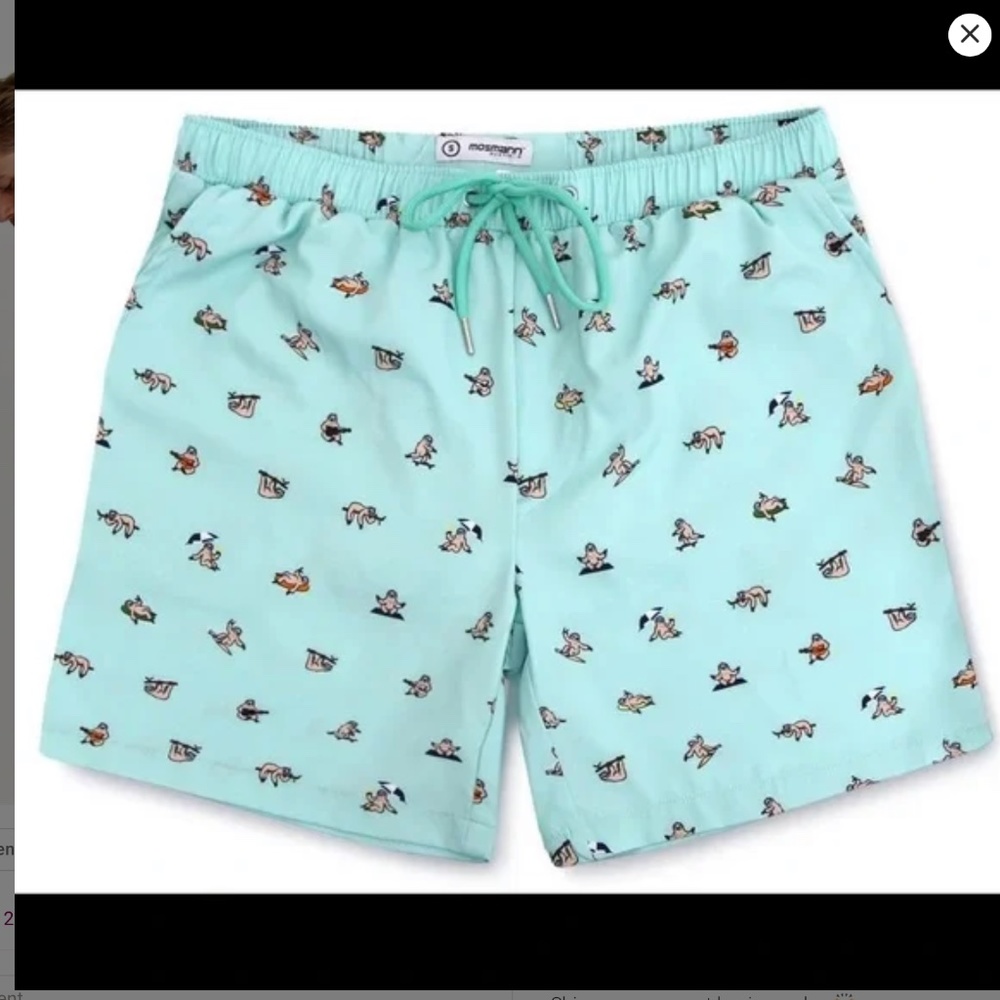 Men's Light Blue Swim Shorts